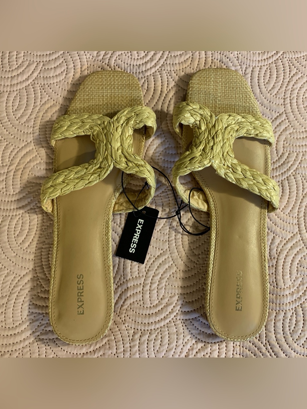 Express Women's Tan Braided Sandals